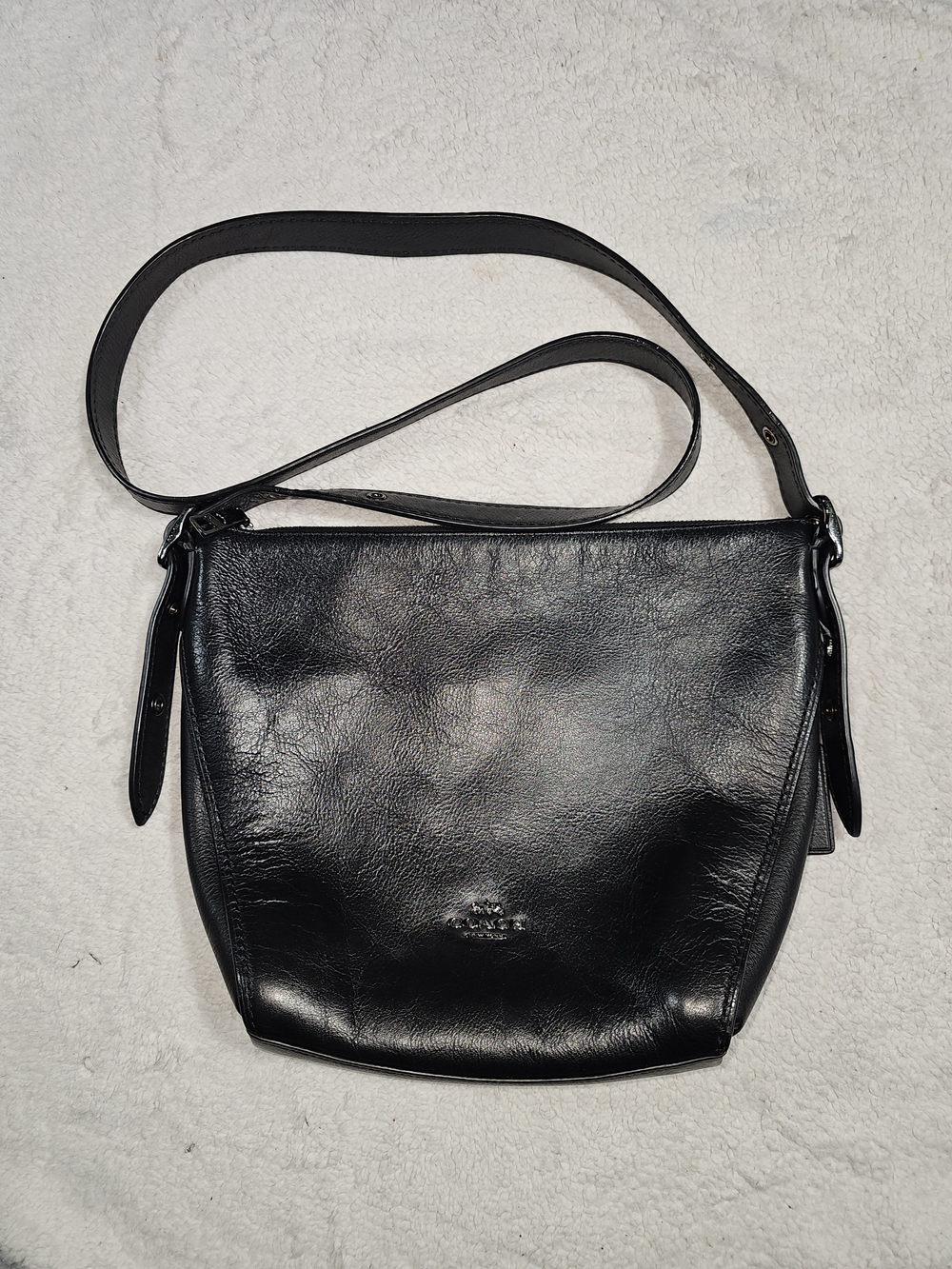 Coach Black Leather Crossbody Bag